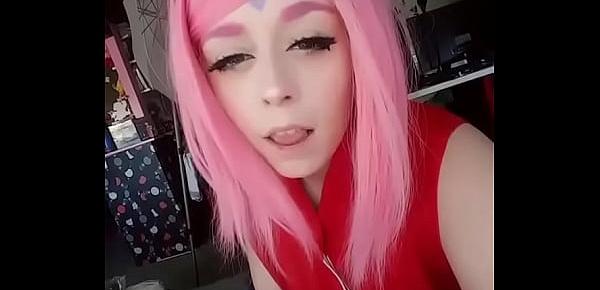  Zero Two cosplay ahegao